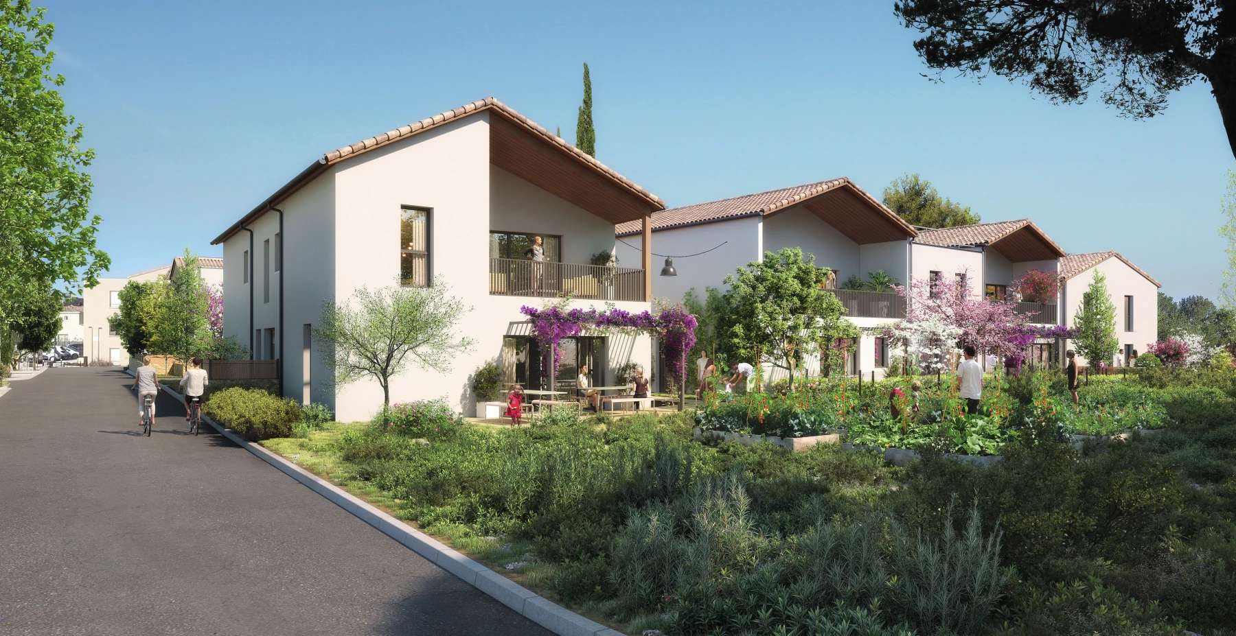 Vue du programme immobilier Ecoppidum à Murviel-lès-Montpellier (34)