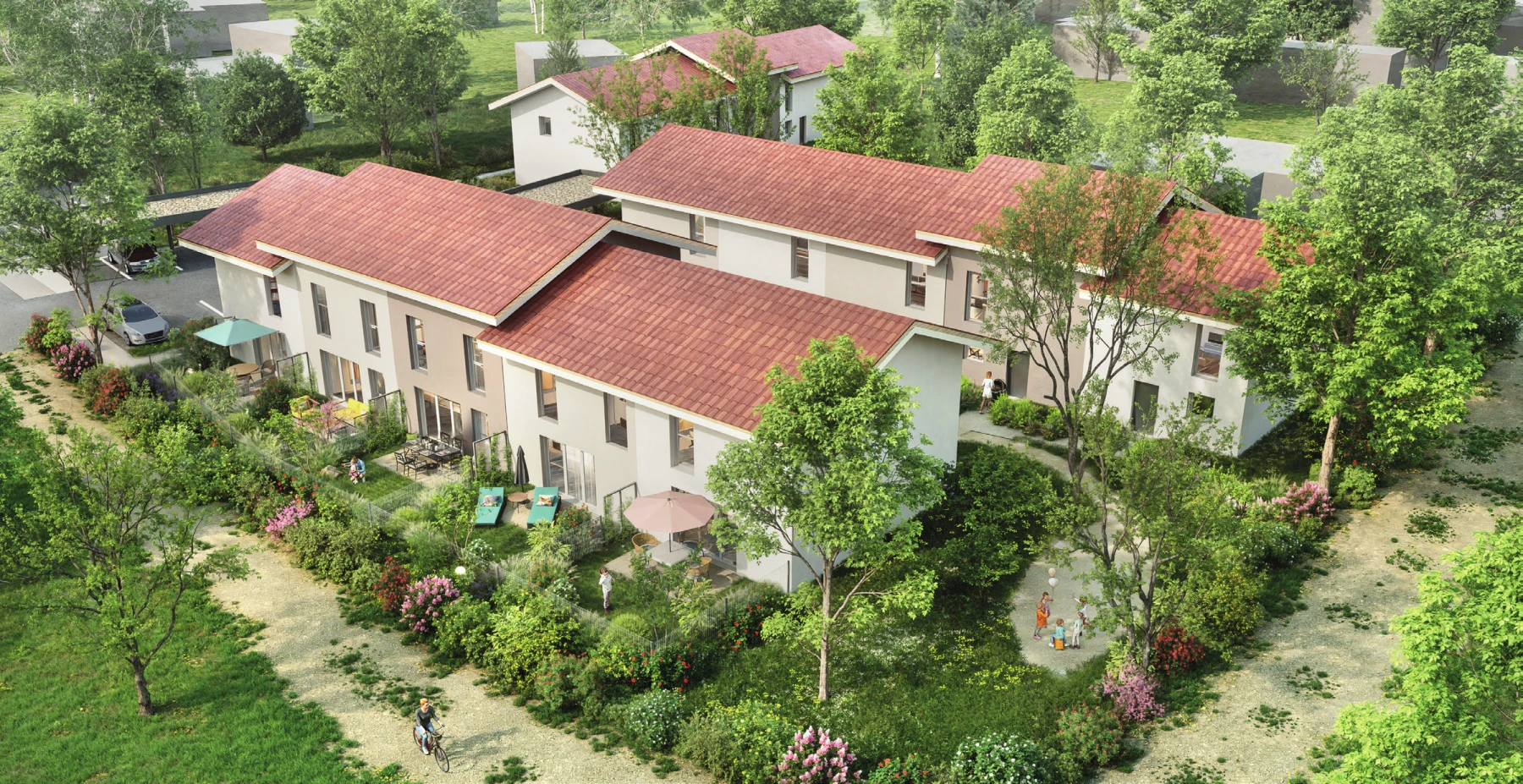 Vue du programme immobilier Les Vignes d’Antan à Publier (74)