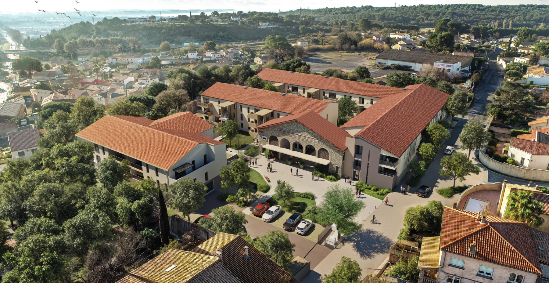 Vue du programme immobilier Vinelya à Poussan (34)