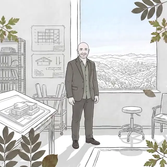 Portrait illustré de Hakim Chebana